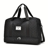Luxury Duffle Bag Oversized Duffle Travel Bag Gym Bag Multiple Compartments Wet - Navy - Size 01