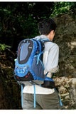 Orange Blue Black Royal Mountain backpack, Extreme 35L backpack, travel backpack, outdoor backpack, high-quality backpack, Australian bush backpack, camping gear, hiking backpack 35L