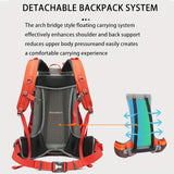 Orange Blue Black Royal Mountain backpack, Extreme 35L backpack, travel backpack, outdoor backpack, high-quality backpack, Australian bush backpack, camping gear, hiking backpack 35L