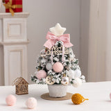 mini desktop Christmas tree, flocked pink Christmas tree, Christmas tree set, Christmas decorations, DIY Christmas tree, Christmas gift, office Christmas decor, festive tabletop tree - Christmas - Size 1 In Australia - Darrahopens