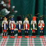 Nutcracker Soldier Figurine Set, Christmas Decorations, Birthday Gift, Hand-painted Nutcrackers, Holiday Decor, Australian Christmas Decor, Kids Gift, Figurine Collection, Festive Home Decor - Red - Size 12pcs