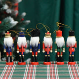 Nutcracker Soldier Figurine Set, Christmas Decorations, Birthday Gift, Hand-painted Nutcrackers, Holiday Decor, Australian Christmas Decor, Kids Gift, Figurine Collection, Festive Home Decor - Red - Size 12pcs