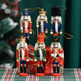 Nutcracker Soldier Figurine Set, Christmas Decorations, Birthday Gift, Hand-painted Nutcrackers, Holiday Decor, Australian Christmas Decor, Kids Gift, Figurine Collection, Festive Home Decor - Red - Size 6pcs