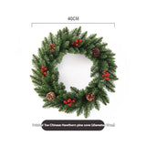 Christmas wreath, artificial wreath, red berries, pine cones, 30CM wreath, Christmas decoration, festive home decor, wreath for door, holiday centrepiece - Red - Size 40CM In Australia - Darrahopens