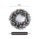 Christmas wreath, artificial wreath, red berries, pine cones, 30CM wreath, Christmas decoration, festive home decor, wreath for door, holiday centrepiece - Red - Size 50CM