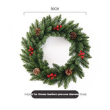 Christmas wreath, artificial wreath, red berries, pine cones, 30CM wreath, Christmas decoration, festive home decor, wreath for door, holiday centrepiece - White - Size 50CM In Australia - Darrahopens