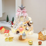 mini desktop Christmas tree, flocked pink Christmas tree, Christmas tree set, Christmas decorations, DIY Christmas tree, Christmas gift, office Christmas decor, festive tabletop tree - Christmas - Size 2 In Australia - Darrahopens