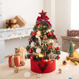 Mini Desktop Christmas Tree Flocked Pink Christmas Tree Christmas Tree Set - Golden Coffee - Size 45cm In Australia - Darrahopens