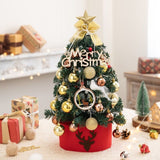Mini Desktop Christmas Tree Flocked Pink Christmas Tree Christmas Tree Set - Golden Coffee - Size 60cm In Australia - Darrahopens
