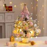 mini desktop Christmas tree, flocked pink Christmas tree, Christmas tree set, Christmas decorations, DIY Christmas tree, Christmas gift, office Christmas decor, festive tabletop tree - Christmas - Size 2 In Australia - Darrahopens