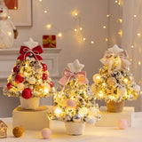 mini desktop Christmas tree, flocked pink Christmas tree, Christmas tree set, Christmas decorations, DIY Christmas tree, Christmas gift, office Christmas decor, festive tabletop tree - Christmas - Size 2
