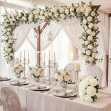 White Artificial Roses Wedding Decorations Bridal Bouquet Wedding Centerpieces In Australia - Darrahopens