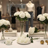 White Artificial Roses Wedding Decorations Bridal Bouquet Wedding Centerpieces In Australia - Darrahopens