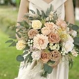 White Nude Artificial Flowers Faux Roses DIY Flower Arrangement Wedding Decorations In Australia - Darrahopens