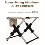 folding camping chair, portable outdoor seat, camping furniture, lightweight folding chair, carry bag included, Australian outdoor gear-Beige In Australia - Darrahopens