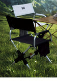 folding camping chair, portable outdoor seat, camping furniture, lightweight folding chair, carry bag included, Australian outdoor gear-Beige