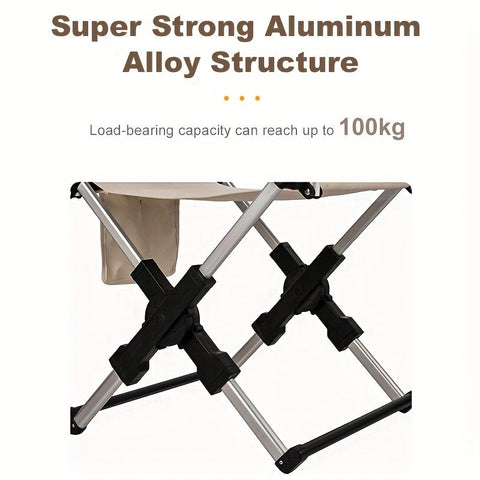 Folding camping chair, portable outdoor seat, camping furniture, lightweight folding chair, comes with carrying bag, Australian outdoor gear - black In Australia - Darrahopens