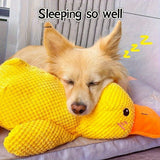 Dog Toy Plush Dog Toy Chew Resistant Toy Squeaky Dog Toy Duck Shaped Dog Toy - Yellow - Size large In Australia - Darrahopens