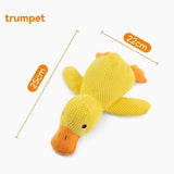 Dog Toy Plush Dog Toy Chew Resistant Toy Squeaky Dog Toy Duck Shaped Dog Toy - Yellow - Size large