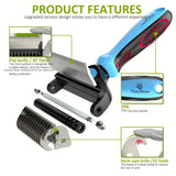 Pet Hair Remover Brush Double-Sided Pet Brush Pet Grooming Tool Dog Brush Cat - Black - Size Small size -fine teeth 67 In Australia - Darrahopens