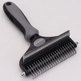 Pet Hair Remover Brush Double-Sided Pet Brush Pet Grooming Tool Dog Brush Cat - Pink - Size Large -91 teeth