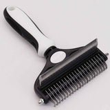 Pet Hair Remover Brush Double-Sided Pet Brush Pet Grooming Tool Dog Brush Cat - White - Size Large -91 teeth In Australia - Darrahopens