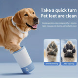 Pet Foot Washing Cup Electric Paw Cleaner Dog Paw Washer Cat Paw Cleaner USB - White - Size 01