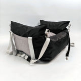 Black White car dog bed, dog carrier for car, pet travel accessories, dog transport in car, dog car seat, dog travel bed, Australian pet travel, secure dog carrier