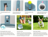 automatic dog ball launcher, dog ball thrower, rechargeable dog ball thrower, interactive dog toy, dog tennis ball launcher, fetch toy for dogs, indoor dog toy, outdoor dog toy, high energy dog toy, Australian dog toy - Blue - Size L