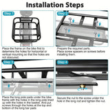 Black bike rear rack, universal bike rack, bicycle cargo rack, bike storage, cycling accessories, Australia bike rack, rear rack for bike, durable bike rack