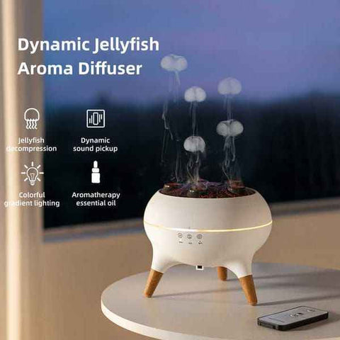 Jellyfish Aroma Diffuser Sound Pickup Diffuser Gradient Lighting Diffuser - White - Size 01 In Australia - Darrahopens