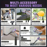 Portable Wireless Vacuum Cleaner 20000PA Vacuum 4-In-1 Vacuum Hand-Held - Gray - Size Brush - less motor with three - gear adjustment and power display