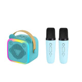 Mini Cat Ear Karaoke Machine Wireless Microphones USB Rechargeable RGB Party - Barbie pink - Size 01 In Australia - Darrahopens