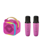Mini Cat Ear Karaoke Machine Wireless Microphones USB Rechargeable RGB Party - Black - Size 01 In Australia - Darrahopens