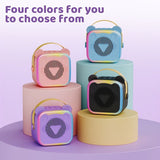 Mini Cat Ear Karaoke Machine Wireless Microphones USB Rechargeable RGB Party - Pink - Size 01