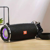 Portable Wireless Speaker Bluetooth Speaker Flashing LED Lights Party Speaker - Black - Size 01