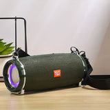 Portable Wireless Speaker Bluetooth Speaker Flashing LED Lights Party Speaker - Black - Size 01