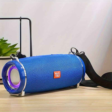 Portable Wireless Speaker Bluetooth Speaker Flashing LED Lights Party Speaker - Blue - Size 01 In Australia - Darrahopens