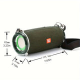 Portable Wireless Speaker Bluetooth Speaker Flashing LED Lights Party Speaker - Blue - Size 01