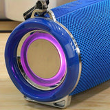 Portable Wireless Speaker Bluetooth Speaker Flashing LED Lights Party Speaker - Red - Size 01