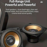 Wireless Speaker Portable Speaker Bluetooth Speaker Stereo Sound Subwoofer - Wood grain color - Size 01 In Australia - Darrahopens