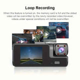 Dash Camera Car Camera Dual Lens Dash Cam 1080p Front Camera 720p Interior - Black - Size 01 In Australia - Darrahopens