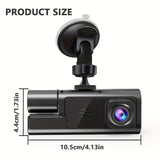 Dash Camera Car Camera Dual Lens Dash Cam 1080p Front Camera 720p Interior - Black - Size 01