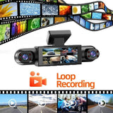 4-Camera Dash Cam 1080P Full-HD Dash Cam Car Dash Cam With 64GB Memory Card - Black - Size 01 In Australia - Darrahopens