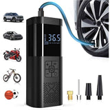 Black Portable Car Tire Inflator 150PSI Inflator Digital Tire Pressure Gauge LED In Australia - Darrahopens