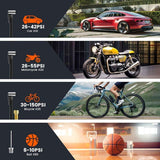 Black Portable Car Tire Inflator 150PSI Inflator Digital Tire Pressure Gauge LED In Australia - Darrahopens