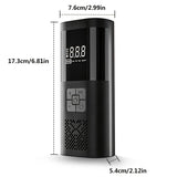 Black Portable Car Tire Inflator 150PSI Inflator Digital Tire Pressure Gauge LED