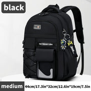 Teenager Backpack Safe Materials Backpack Multiple Compartments Backpack Ample - Black - Size 44-32CM