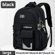 Teenager Backpack Safe Materials Backpack Multiple Compartments Backpack Ample - Black - Size 47-34CM