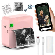 Portable Photo Printer Wireless Photo Printer Black And White Photo Printer - Pink - Size 01 In Australia - Darrahopens